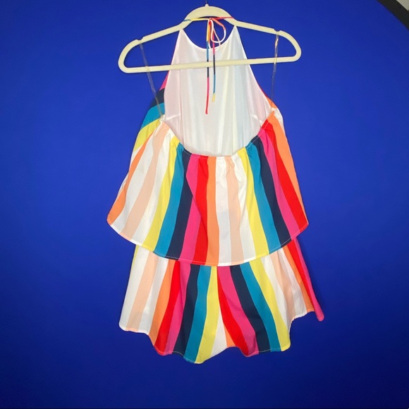 Rainbow Shorts Halter Romper NWOT - Picture 3 of 11